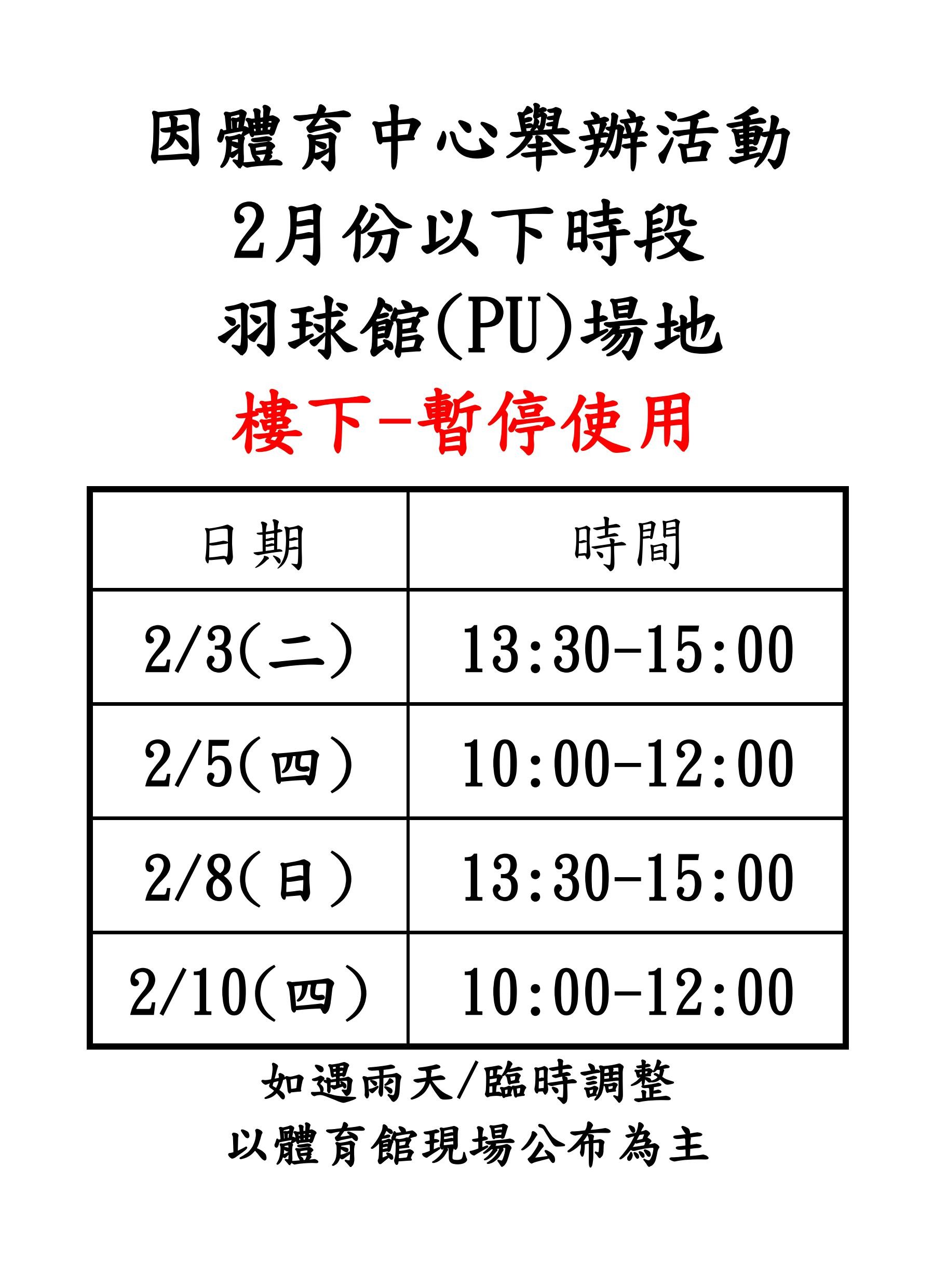 2月PU場